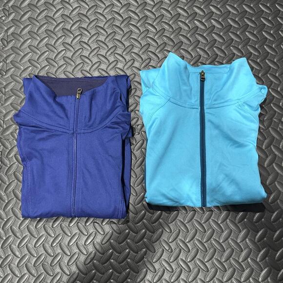 Champion C9 Duo Dry Full Zip Jacket Activewear Teal / Purple Womens XS Lot Of 2 - Picture 1 of 7